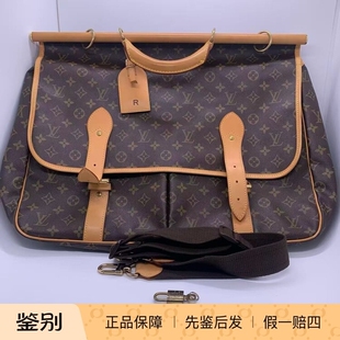 二手Lv路易威登狩猎手提包经典老花可单肩背大容量包