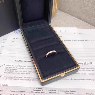 二手推荐99新Graff格拉夫lg signature满钻玫瑰金戒指53号 象珰珰