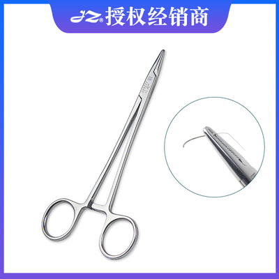 上海金钟持针器不锈钢粗针细针夹针钳双眼皮12.5cm持针器钓鱼