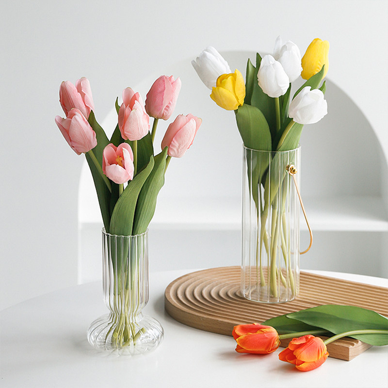 北欧客厅百合花摆件卧室装饰花瓶