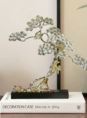 LIVETAI中式招财迎客松软装摆件