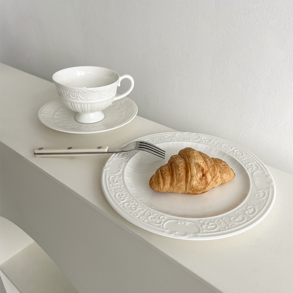 livetai 法式下午茶摆拍道具陶瓷咖啡杯碟盘套装客厅精致茶具摆件