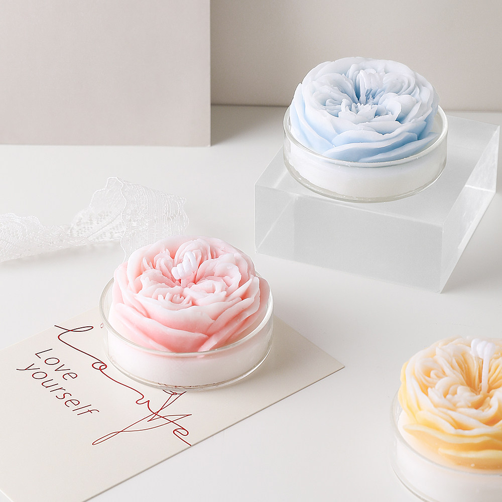 livetai浪漫花朵香薰蜡烛节日礼物奥斯汀玫瑰卧室玄关香薰香氛