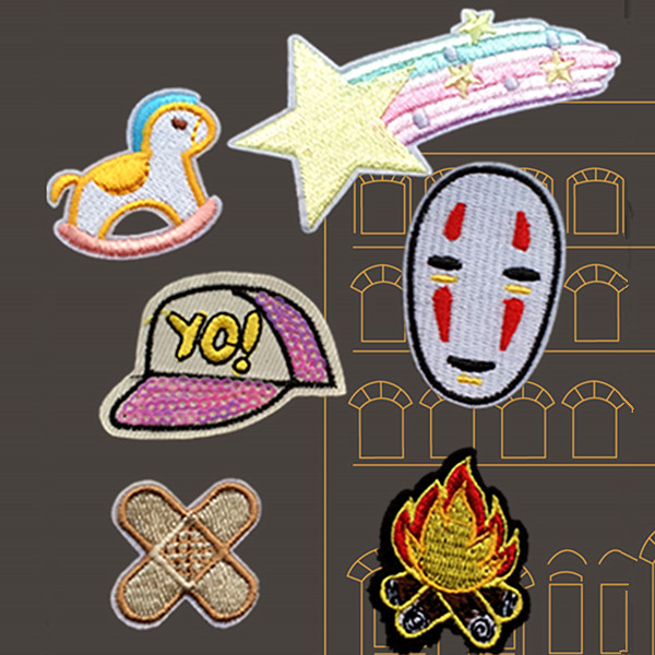 亮片无脸衣服装饰贴布木马星星