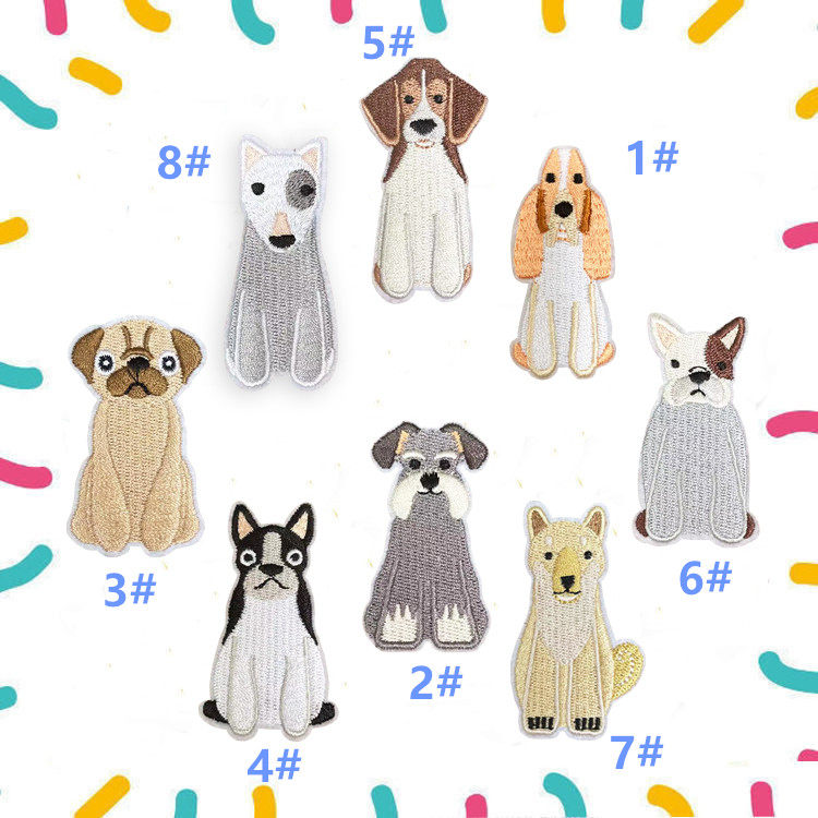 狗狗衣服装饰贴布贴花刺绣卡通二哈雪纳瑞柴犬斗牛犬衣贴大狗diy