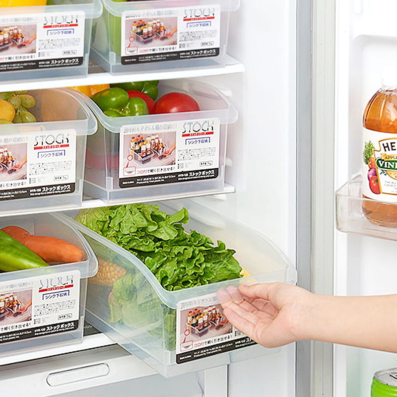 日式厨房冰箱收纳盒冷冻冷藏放鸡蛋的橱柜储物神器整理盒子收纳筐