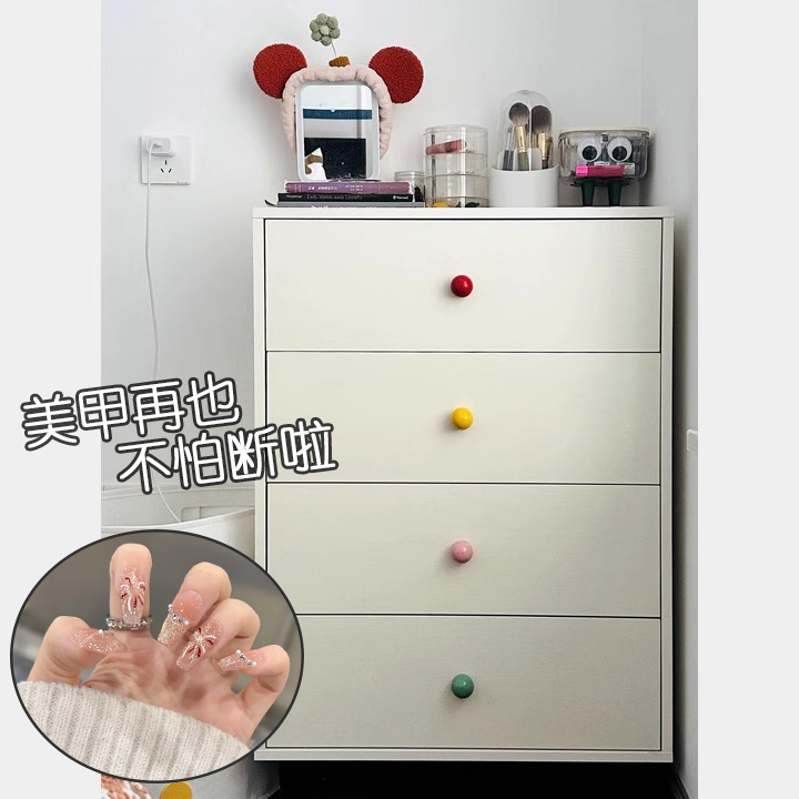 可爱卡通圆形强免钉拉手