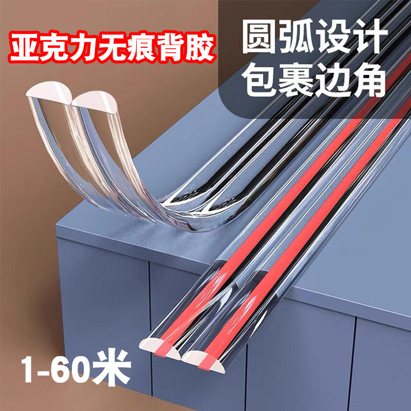 幼儿园透明硅胶阳角防撞条图片