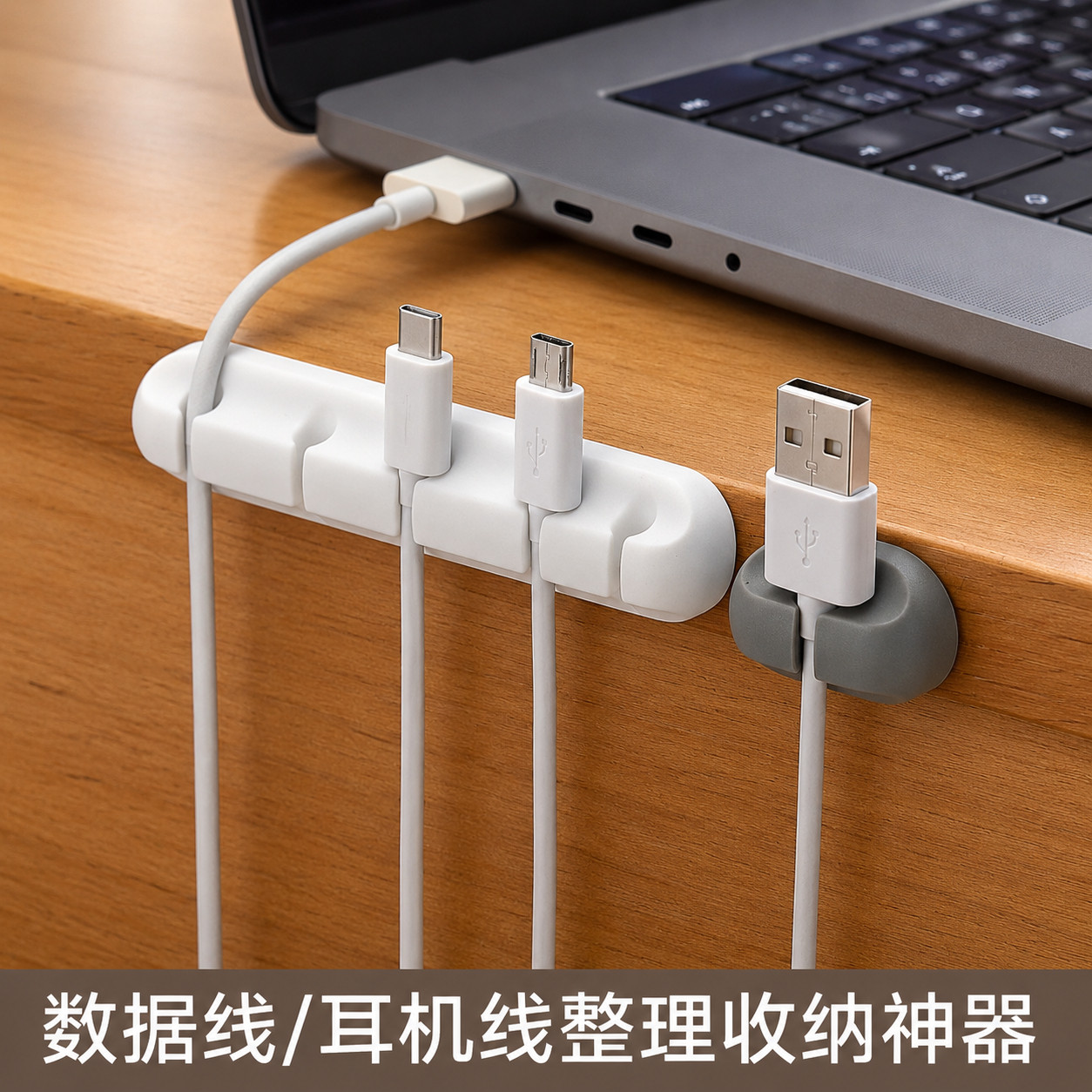 桌面理线器手机充电线数据线整理神器走线固定器收纳束集线器卡扣