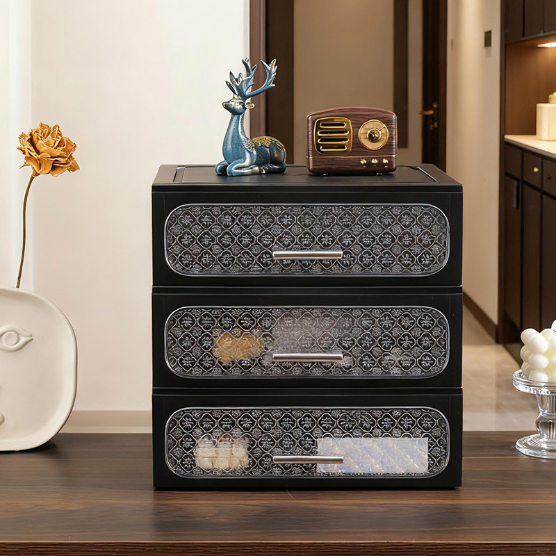 玄关收纳盒复古客厅入户门鞋柜桌面杂物口罩钥匙透明抽屉式置物架,收纳整理,桌面收纳盒,淘宝优惠券,粉丝福利购,淘宝优惠卷