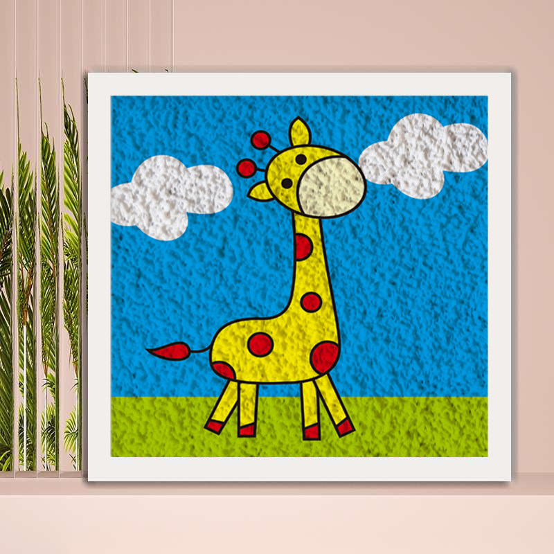 【简笔抽象画】卡通动物纸浆画手工制作diy半成品材料包儿童玩具