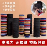 Детская резинка для волос, черный эластичный безвредный аксессуар для волос, не повреждает волосы