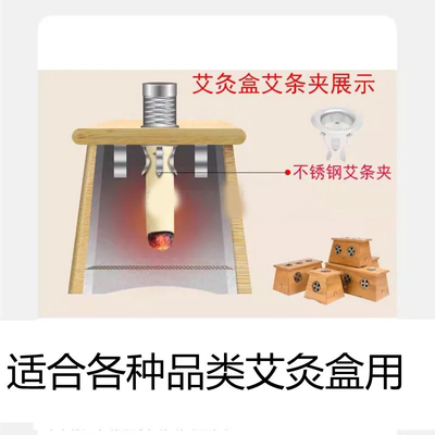 1.8cm艾条固定器艾灸盒夹子家用艾条三爪脚葫芦灸随身灸五金配件
