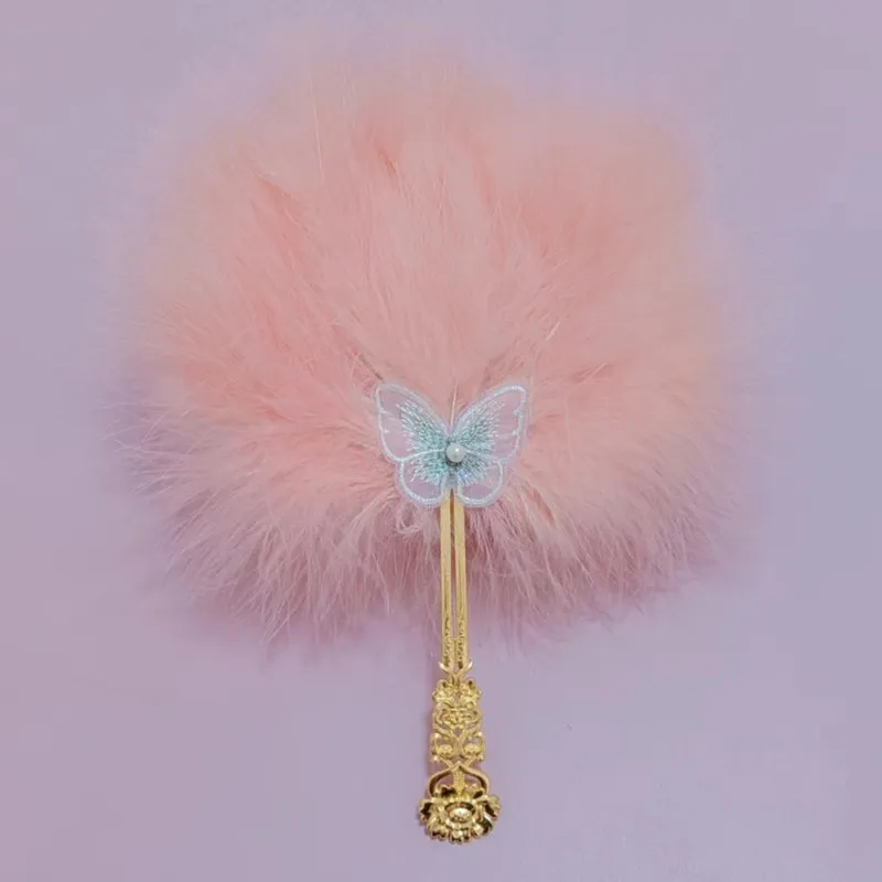 古风汉服羽毛扇子可当发簪羽毛拍照道具头饰古装超仙新中式配饰