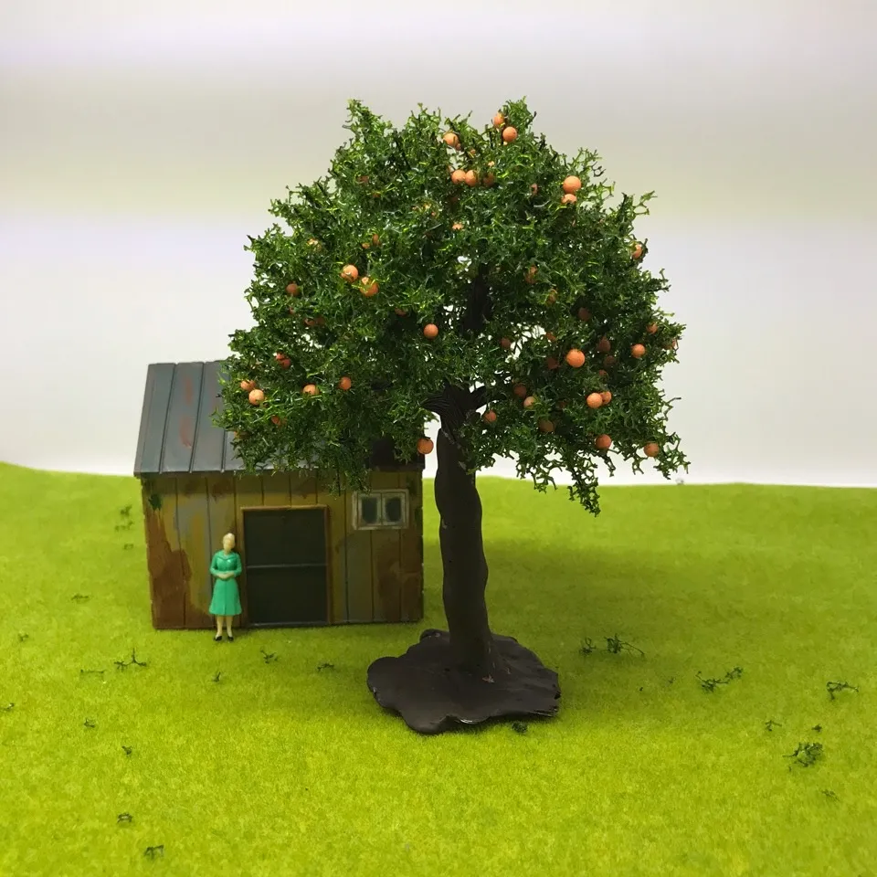 建筑沙盘模型树 情景果树 苹果树 铁丝树 手办场景配景