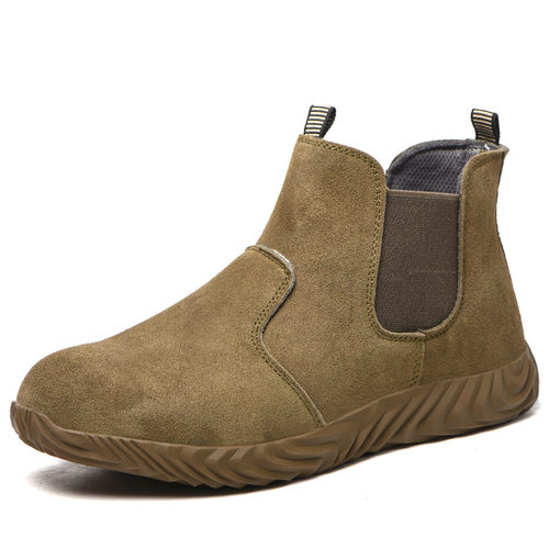 一脚蹬焊工猪皮防砸防刺穿劳保鞋