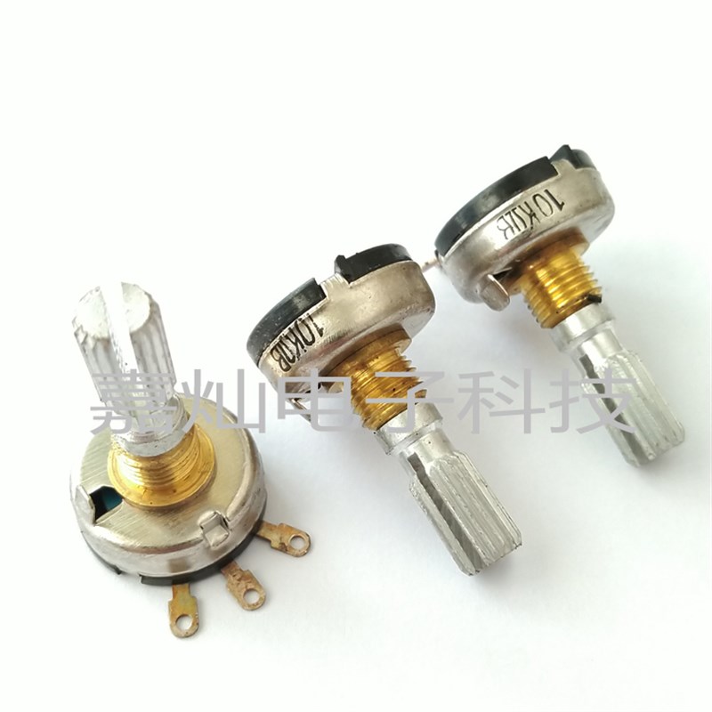 贵族NOBLE RV17型焊线3脚单联可调电位器 梅花轴20mm 10K B103