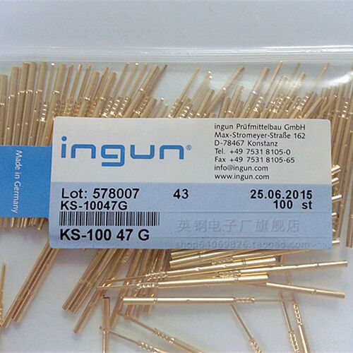KS100-47G针套 德国1.7MM针套 INGUN英钢测试针套 100MIL绕线针套