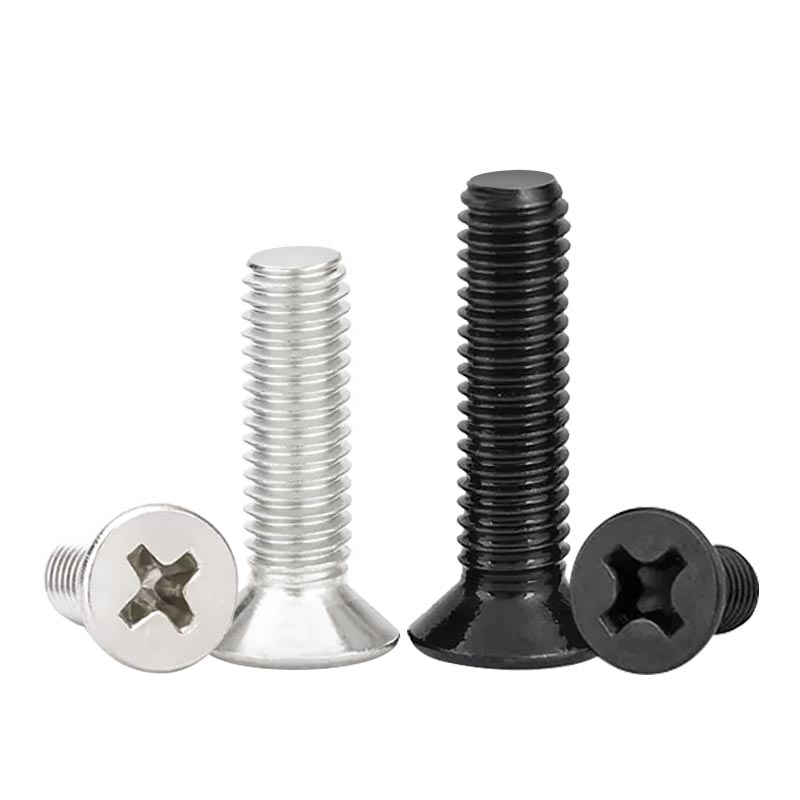 镀镍/黑色十字电子小螺丝平头沉头螺钉M1 M1.2 M1.4 M1.6 M1.7-M6