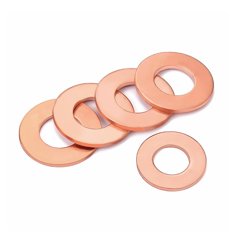 紫铜垫片超薄平垫圈铜平垫1/1.2/1.5mm厚M5M8M10M12M14M16M18-M42