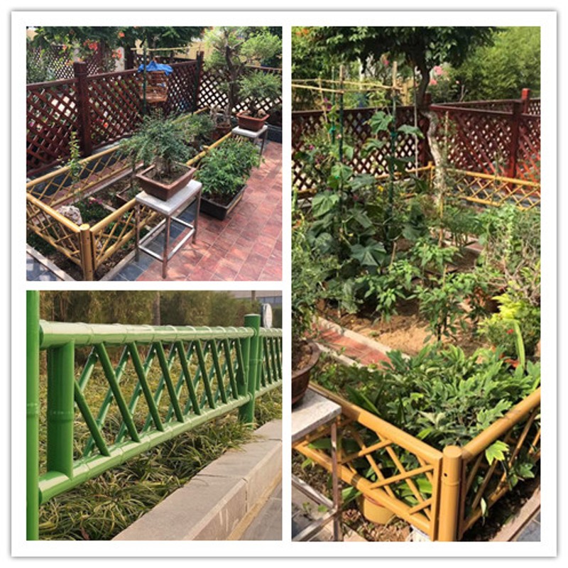 不锈钢仿竹护栏篱笆围栏新农村院子围墙庭院栅栏菜园草坪隔离栏杆