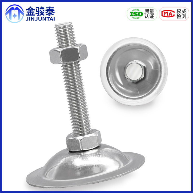 304不锈钢脚杯固定可调整体橱柜家俱地脚平底支撑M5M6M8M10M12M16