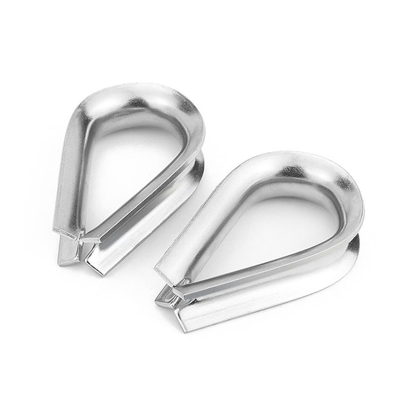 304不锈钢钢丝绳套环保护套三角环夸口鸡心环防锈防腐三角圈