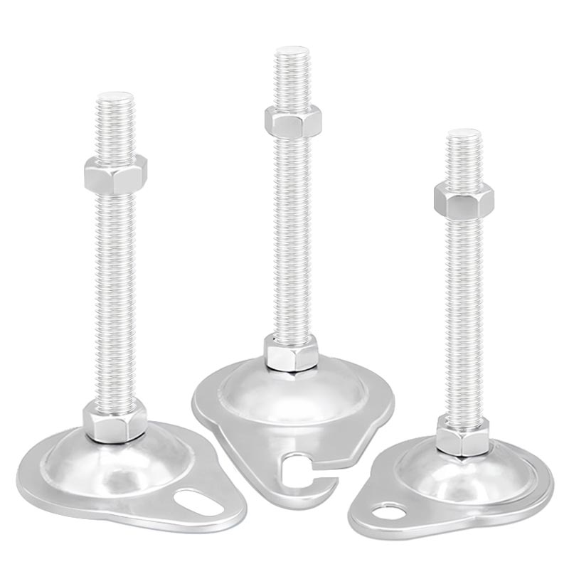 碳钢镀锌脚杯平底带孔固定地脚带钩底座带耳朵支撑脚M10M12M14M16