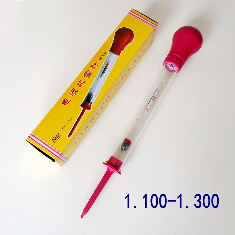 电液比重计吸管式电解液比r重计密度计 蓄电池液体密度测量1.1-1.