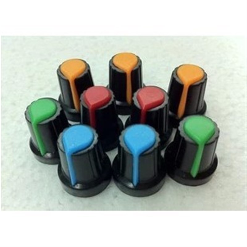 高品质ABS塑料双色花轴电位器旋钮 直径15MM 高16MM 内孔6MM