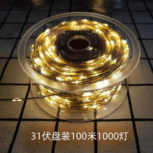 led铜线灯100米1000灯户外防水低压31v工程亮化 彩灯串 厂家