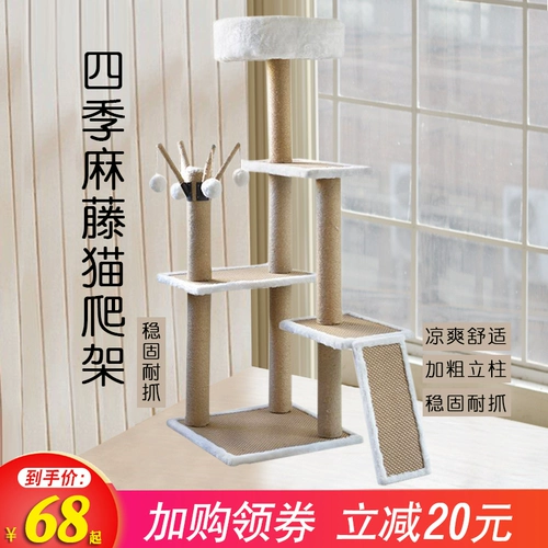 Четыре сезона Раттан Кот Крат кошка, поднимающаяся удушающую виллу большую кошку, забитая колонной, кошачьи кошачьи кошачьи