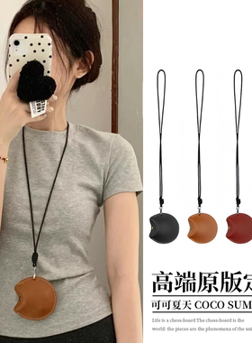 挂脖饰品项链迷你小包女皮质皮绳