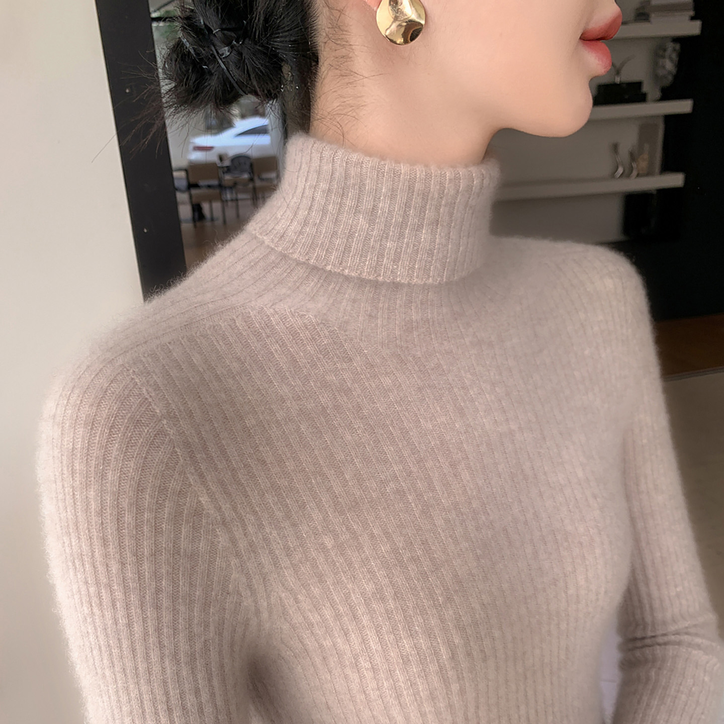 一线成衣高领毛衣女秋冬新款加厚超保暖打底衫紧身内搭针织衫长袖