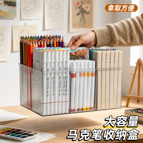 手提分格收纳盒可叠加高颜值ins