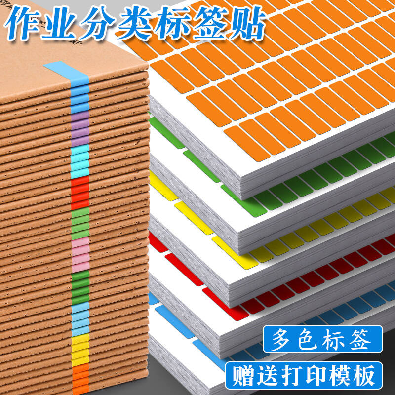 彩色标签贴纸姓名名字贴