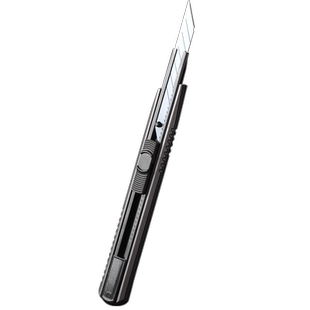 美工刀小型壁纸刀便携迷你快递开箱刀拆快递神器30°黑刃裁纸刀学生美术手工雕刻小刀加厚高碳钢金属工业用刀