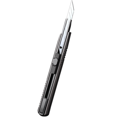 高碳钢美工刀小型黑刃工业壁纸刀