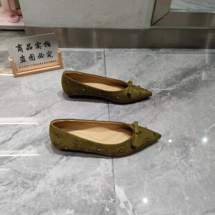 一代佳人复古风尖头蝴蝶结玛丽珍鞋女2026秋季新款百搭芭蕾舞单鞋