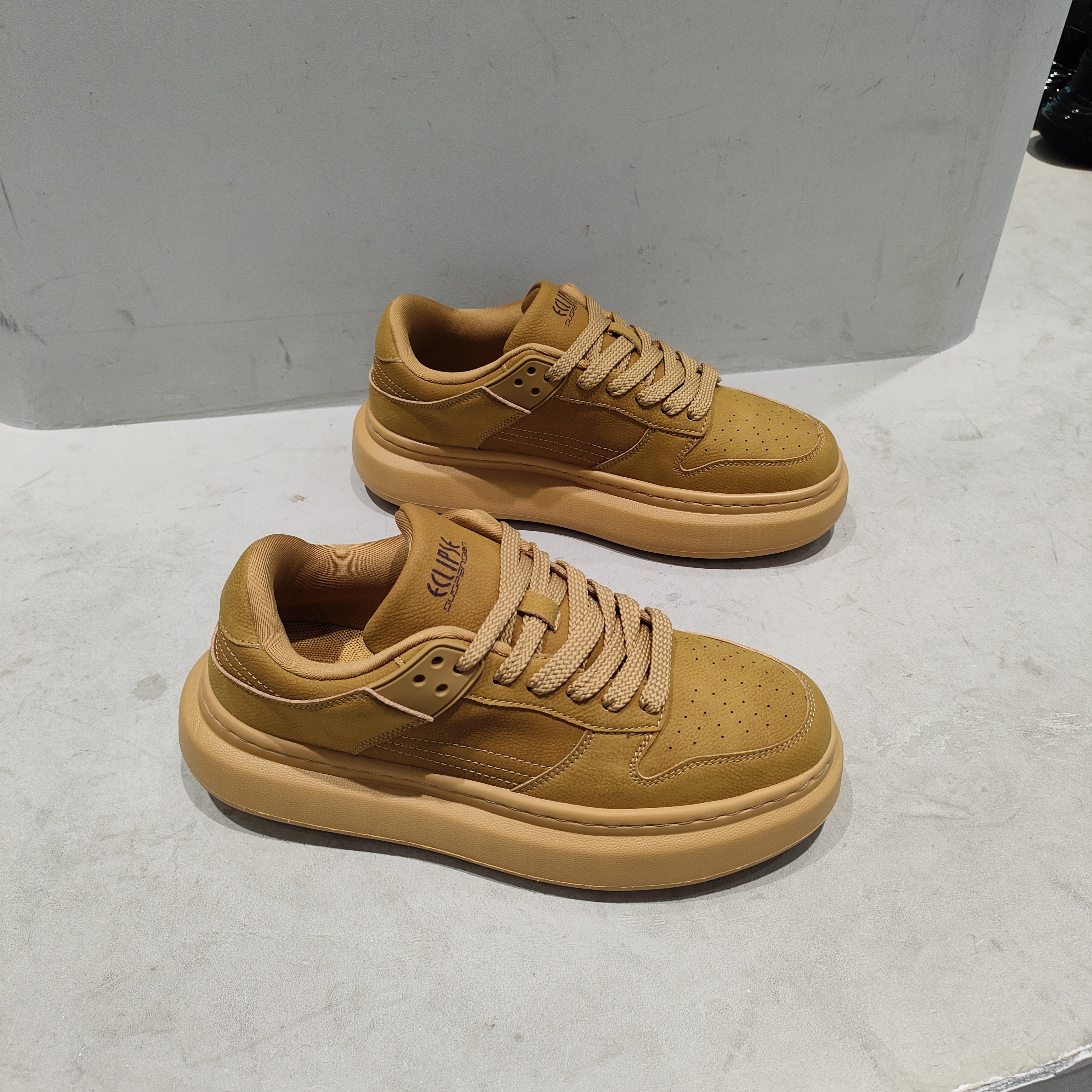 麦色运动休闲厚底增高熊猫鞋2025秋季新款拼色轻便减震百搭男鞋特,流行男鞋,休闲板鞋,淘宝优惠券,粉丝福利购,淘宝优惠卷