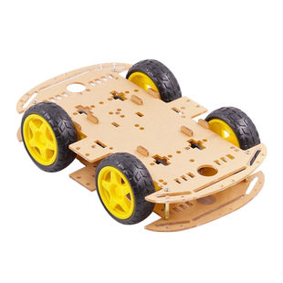 智能小车套件麦克纳姆轮底板四轮电赛机器人2四驱亚克力板4WD底盘