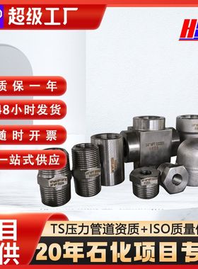 现货锻制SS2205双相钢螺纹90度弯头45度内丝美标承插弯头三通四通