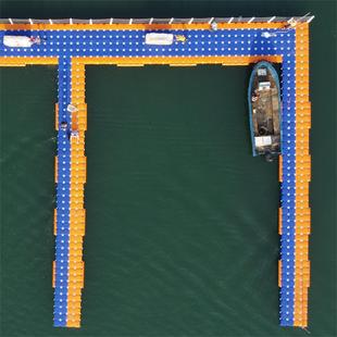 水上码头海上观景游艇摩托艇泊位钓鱼平台厂家 浮筒浮桥浮箱