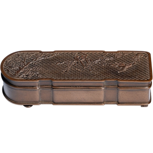 庆松堂苏工铜炉名家胡庆松制紫铜复古琴形印香炉打香篆香粉熏香炉