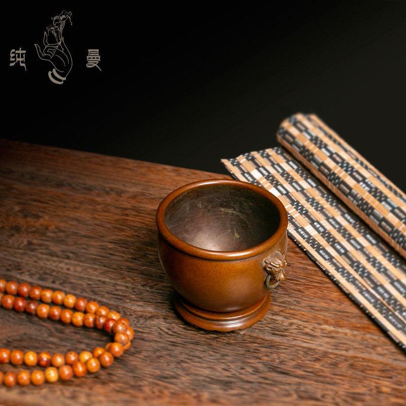 庆松堂苏工铜炉名家胡庆松制紫铜双耳龙缸套炉盘香塔香线香熏香炉,家居饰品,香薰炉,淘宝优惠券,粉丝福利购,淘宝优惠卷