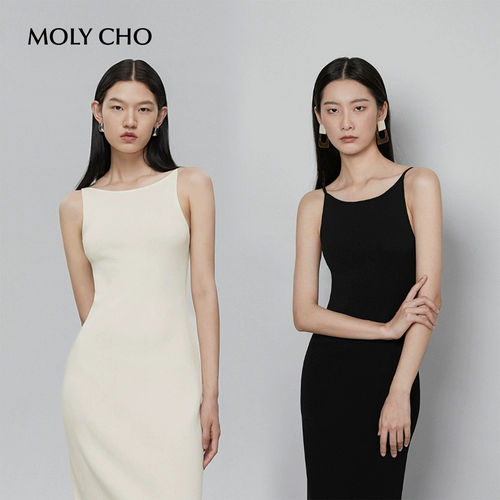 Майка, приталенное платье, дизайнерская длинная юбка, красивая спина, средней длины, тренд сезона