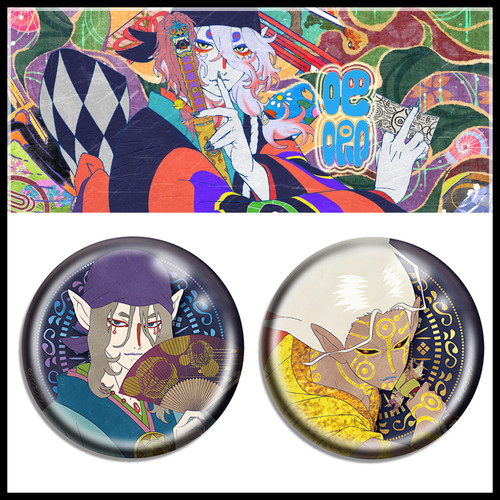 怪化猫吧唧 Mononoke 卖药郎 金 二次元徽章胸章挂饰品挂件周边