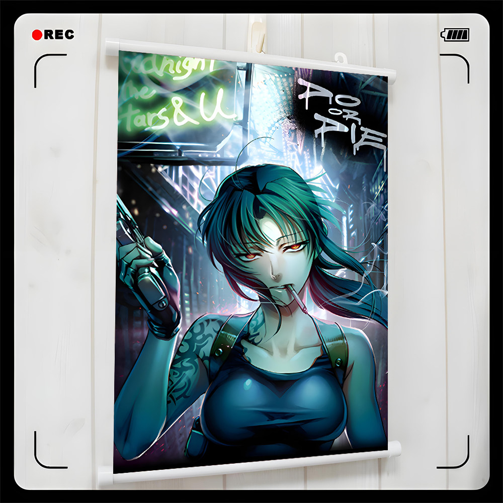 黑礁BLACK LAGOON 莱薇 罗贝尔特 二次元挂画海报壁画周边礼物