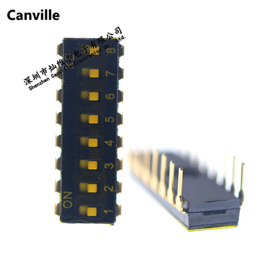 Canville DSIC08THGET 2.54-8P 拨码开关 台湾 平推直插 贴膜