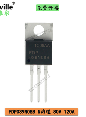 FDP039N08B 80V 120V 214W TO-220场效应管直插N沟道MOSFET N-CH